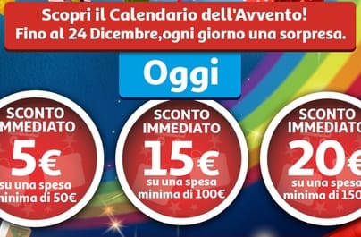 Fino a 20€ di sconto - Calendario dell'Avvento su Auchan