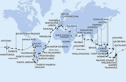 Il giro del mondo ti aspetta con MSC World Cruise 2020