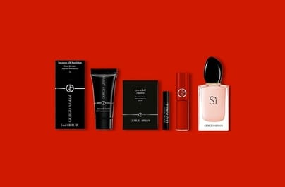 Omaggio box Armani Beauty con 4 mini-size su Sephora