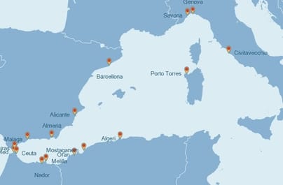 Ribassi fino al 30% traghetti per la Spagna su Traghettilines