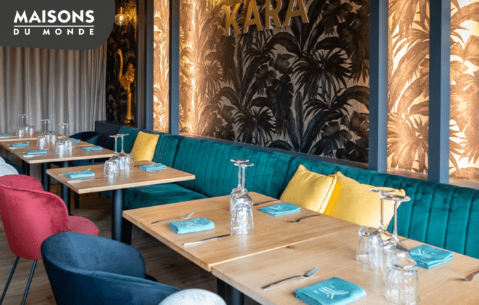 Sala ristorante arredata Maisons du Monde per attività di ristorazione
