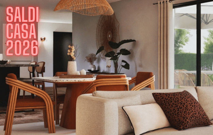 Angolo studio arredato con mobili e complementi in offerta nei saldi invernali casa