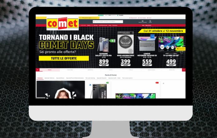 Comet con le offerte Black Comet Days 2025 su smartphone, TV e elettrodomestici