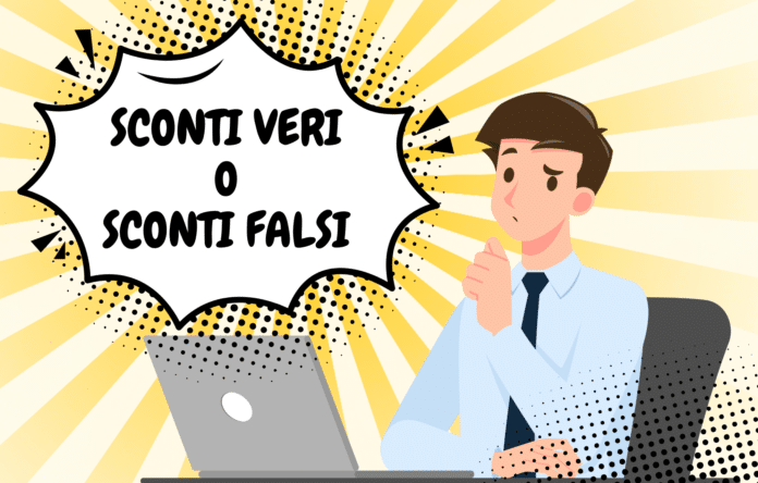 sconto reale e prezzo gonfiato durante i saldi estivi