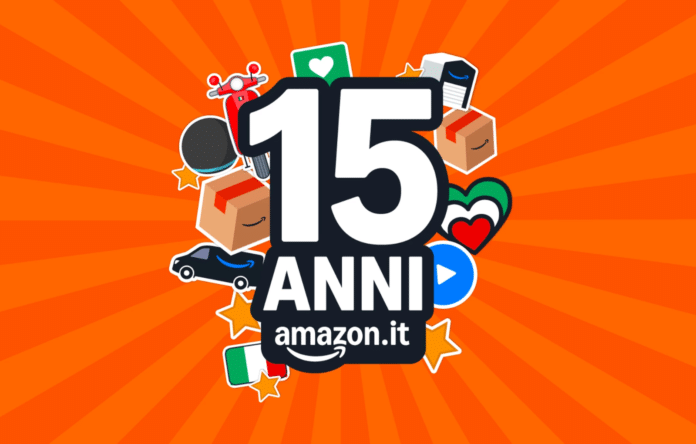Amazon festeggia 15 anni in Italia con sconti e offerte esclusive