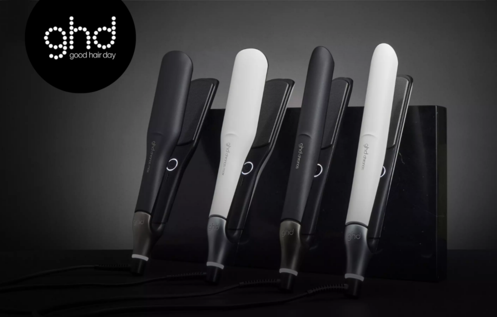 Piastre GHD Chronos e Chronos Max in bianco e nero