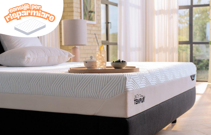 Materasso memory in camera luminosa acquistabile con coupon Tempur