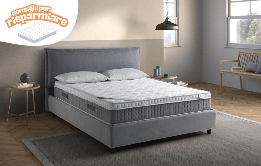 Materasso ortopedico bianco in camera elegante in offerta