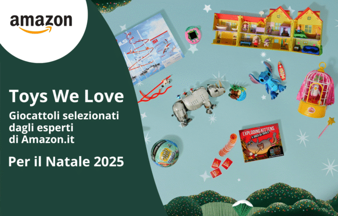Copertina Amazon Toys We Love con i migliori giocattoli per Natale