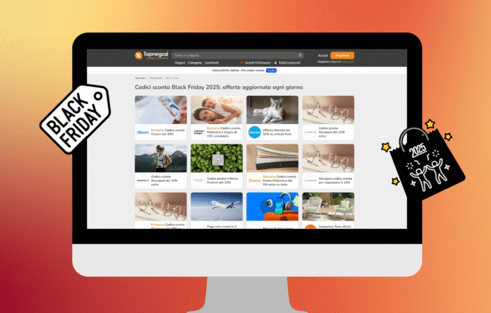 Offerte Black Friday 2025 di novembre su Topnegozi con sconti e codici esclusivi