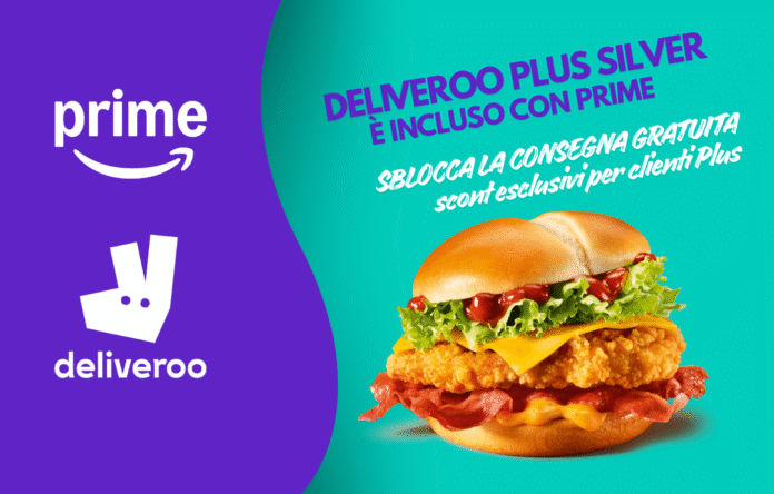 attiva Deliveroo Plus Silver gratuito con Amazon Prime per ricevere consegne senza costi