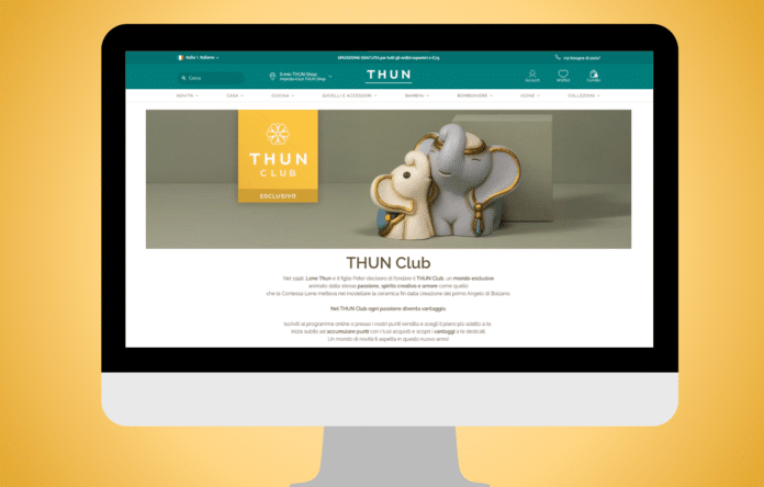 THUN Club homepage ufficiale con programma fedeltà e vantaggi esclusivi