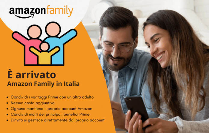 Amazon Family arriva in Italia e permette di condividere i vantaggi Prime con un altro adulto del nucleo familiare