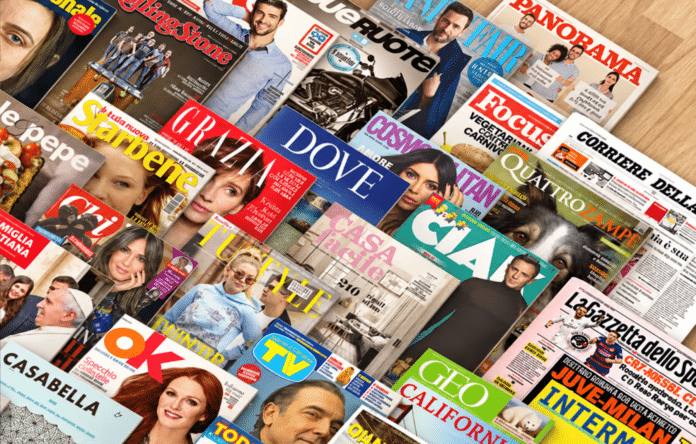 Copertine di riviste e magazine tra i più letti in Italia